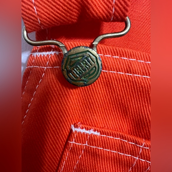 Vintage Liberty Orange Overalls: 60s 70s USA Made . 28W 34 L / XS-SM - Picture 4 of 8